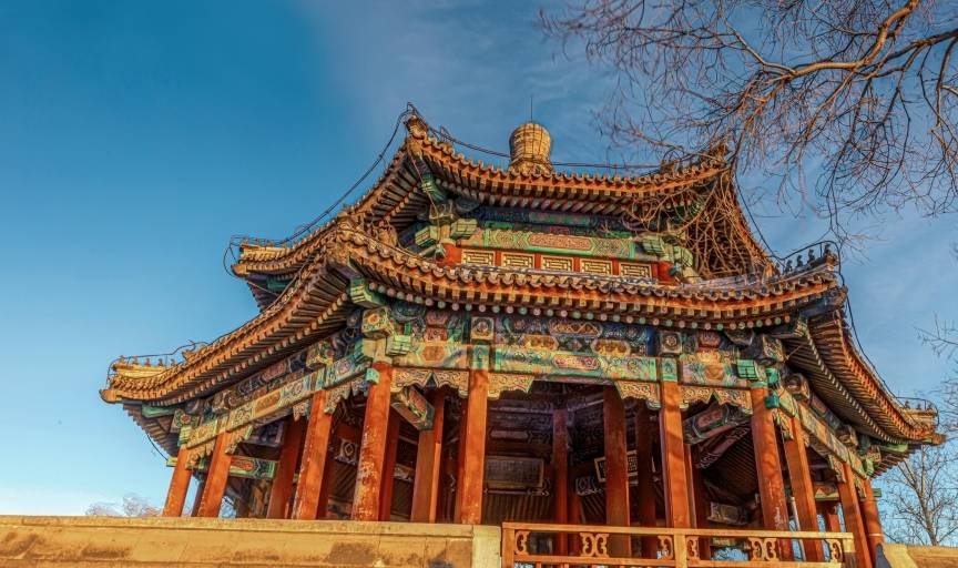 原创 冬游颐和园——观燕山日落，赏金光穿洞9