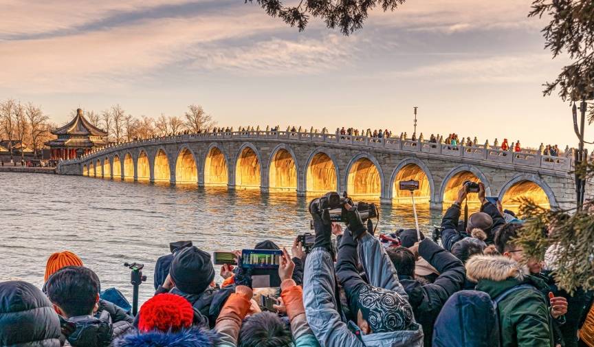 原创 冬游颐和园——观燕山日落，赏金光穿洞12