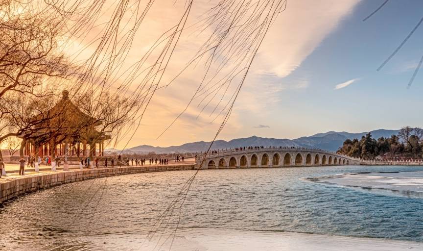 原创 冬游颐和园——观燕山日落，赏金光穿洞13