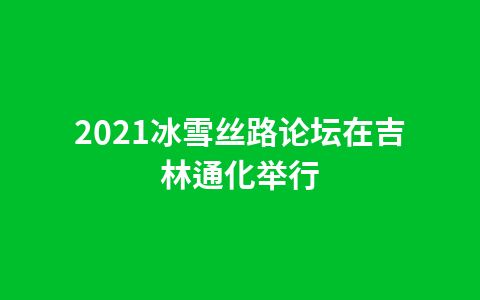 2021冰雪丝路论坛在吉林通化举行1