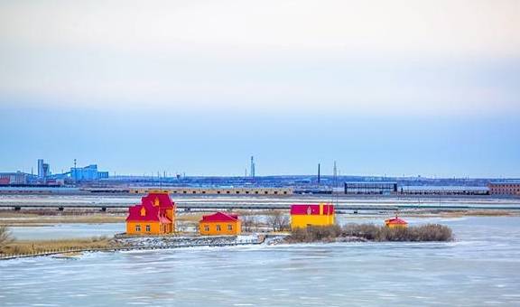 内蒙古满洲里有一座湿地公园,是额尔古纳河的源头,冬季晶莹剔透4