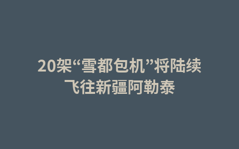 20架“雪都包机”将陆续飞往新疆阿勒泰1