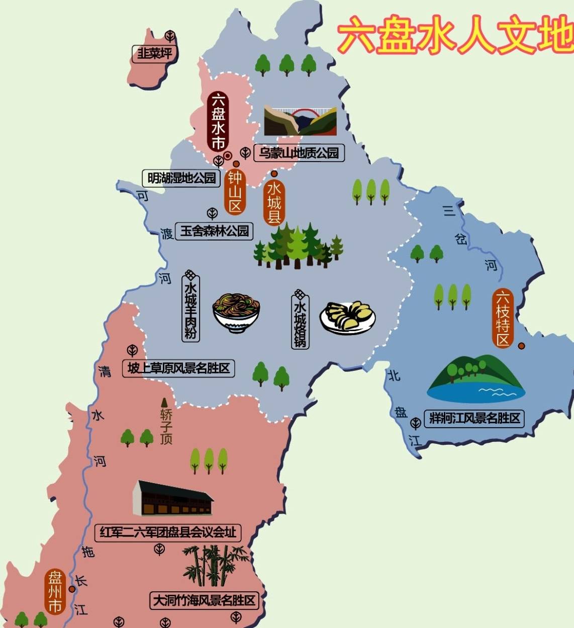 六盘山和六盘水相距约1400公里,它们有什么关系?7