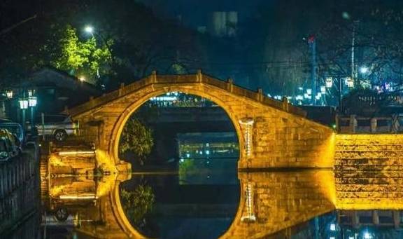 美不美？春天的夜空下，萧山这七座古桥被点亮了1