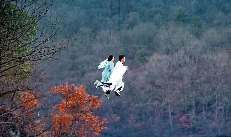 黄陂新趣：“神雕侠侣”在空中遨游 “小神女”比“大仙”更潇洒6