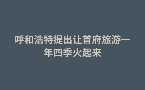 呼和浩特提出让首府旅游一年四季火起来1