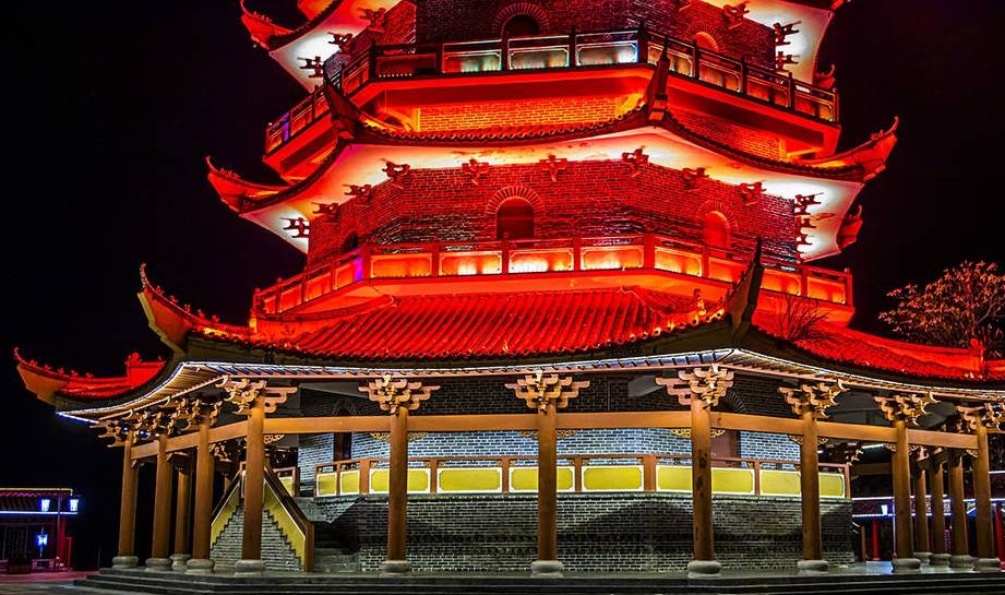 原创 江西赣州全南夜色，古色古香灯火阑珊，只等你来2