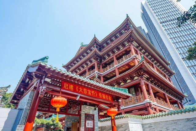 海珠区最热闹的地段，竟然还有个寺庙，古色古香拍照无敌7