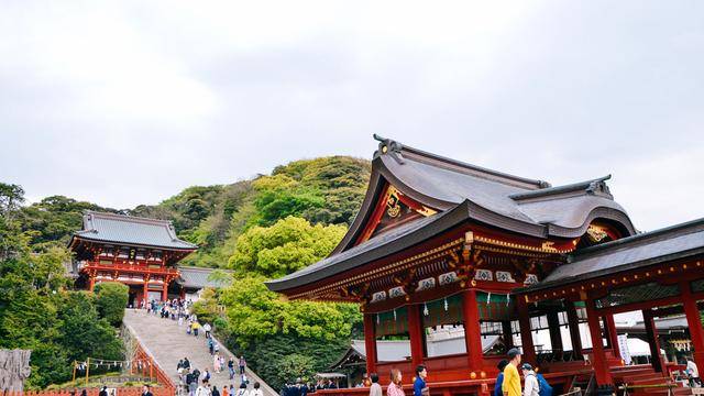 鹤岗八幡宫,镰仓地标建筑物,十分古朴6