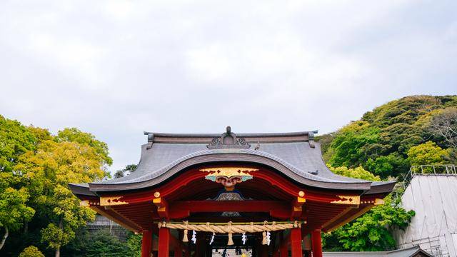 鹤岗八幡宫,镰仓地标建筑物,十分古朴7