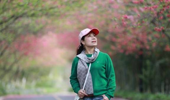 武汉最新网红赏花地,黄陂花乡茶谷,游人:像极了日本樱花小镇16