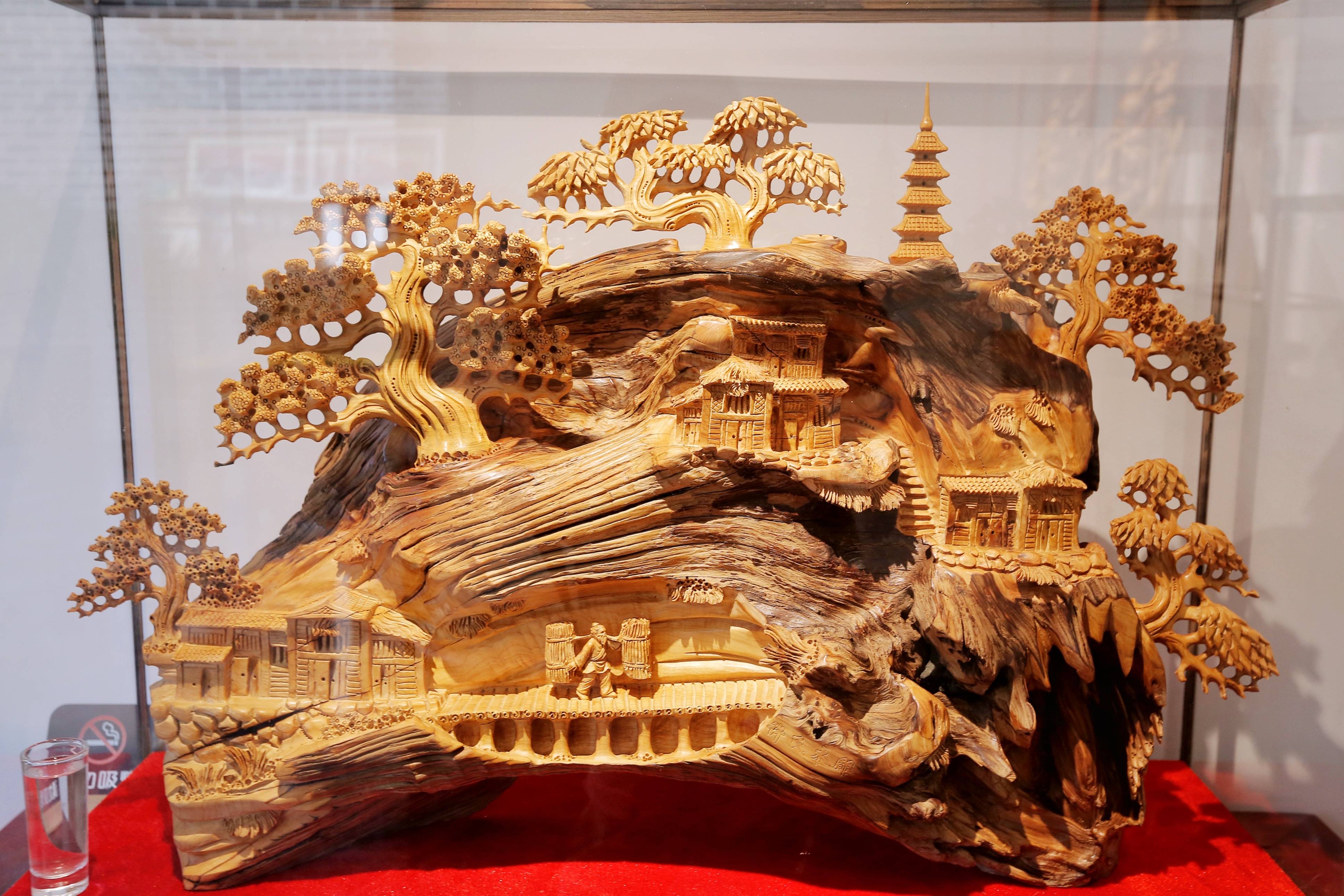 石家庄有一座木雕艺术馆,免门票,这样的非遗文化很多游客没见过9