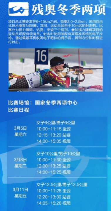北京冬残奥会赛程表出炉 96名中国选手将亮相10
