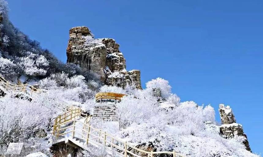 冰挂、雾淞、云海！白石山雪后惊现绝世美景2