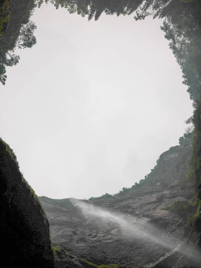 硝洞岩瀑布,乐山探险好去处,人少精美空气好31