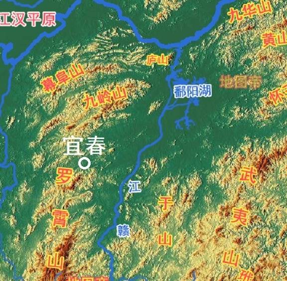 原创 江西宜春地图像螃蟹,为何市中心在一只脚上?3