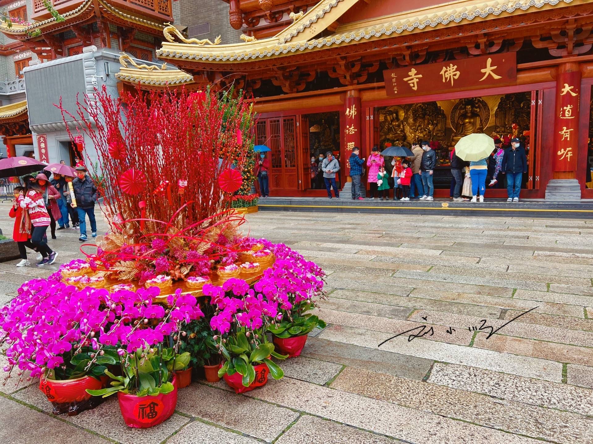 原创 实拍大年初一的广州大佛寺,天气好冷又下雨,庙里却依然人山人海2