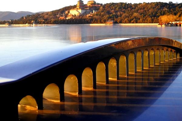 颐和园金光穿洞最佳照相位置在哪 最佳时间是冬季几点钟2