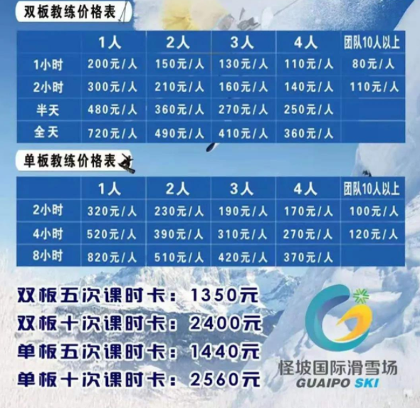 2021-2022沈阳怪坡滑雪场开放时间及门票优惠信息3