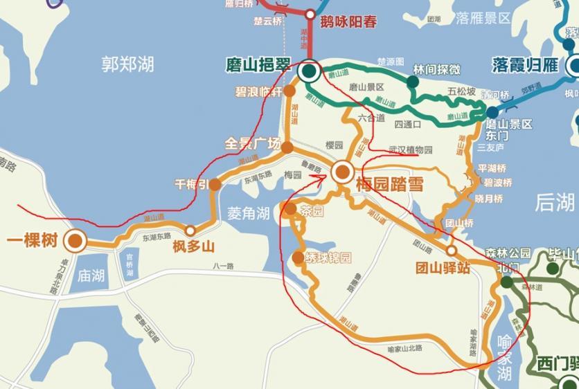 武汉东湖绿道骑行方案攻略 8大路线长的短的任你选择4