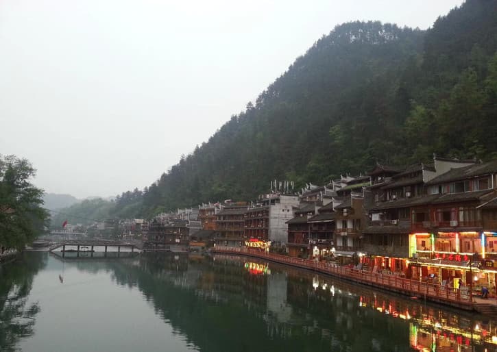 湘西凤凰古城迷醉的夜景2